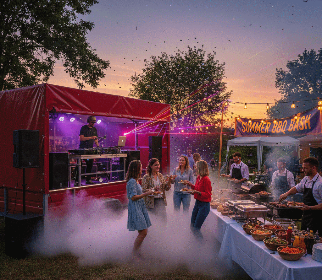 Mobiler DJ-Trailer von DJ Hanseatic mit kompletter Beschallung