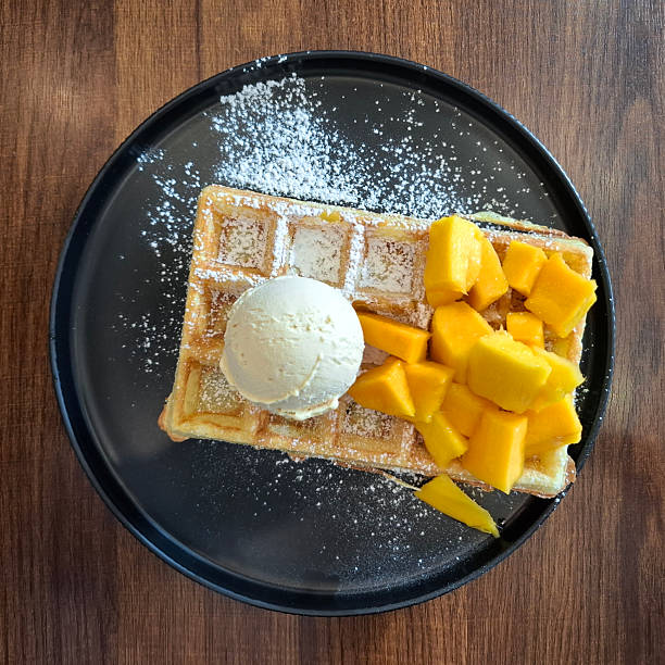 Frisch gebackene Waffeln vom Eventcatering